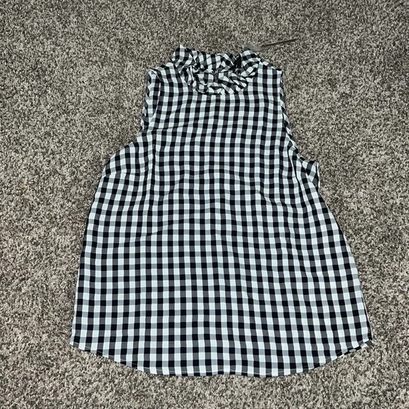 J. Crew Ruffleneck top in drapey gingham AW865 XS NWT - Picture 4 of 6